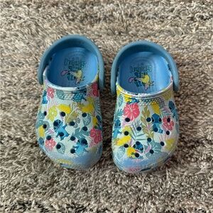Skechers Kids Floral Slippers - Blue and Yellow